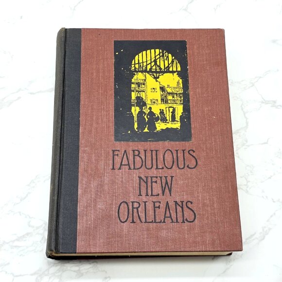 Fabulous New Orleans Lyle Saxon 1943 Edition Cloth HC Mardi Gras Rex Comus Voodo - Picture 1 of 12